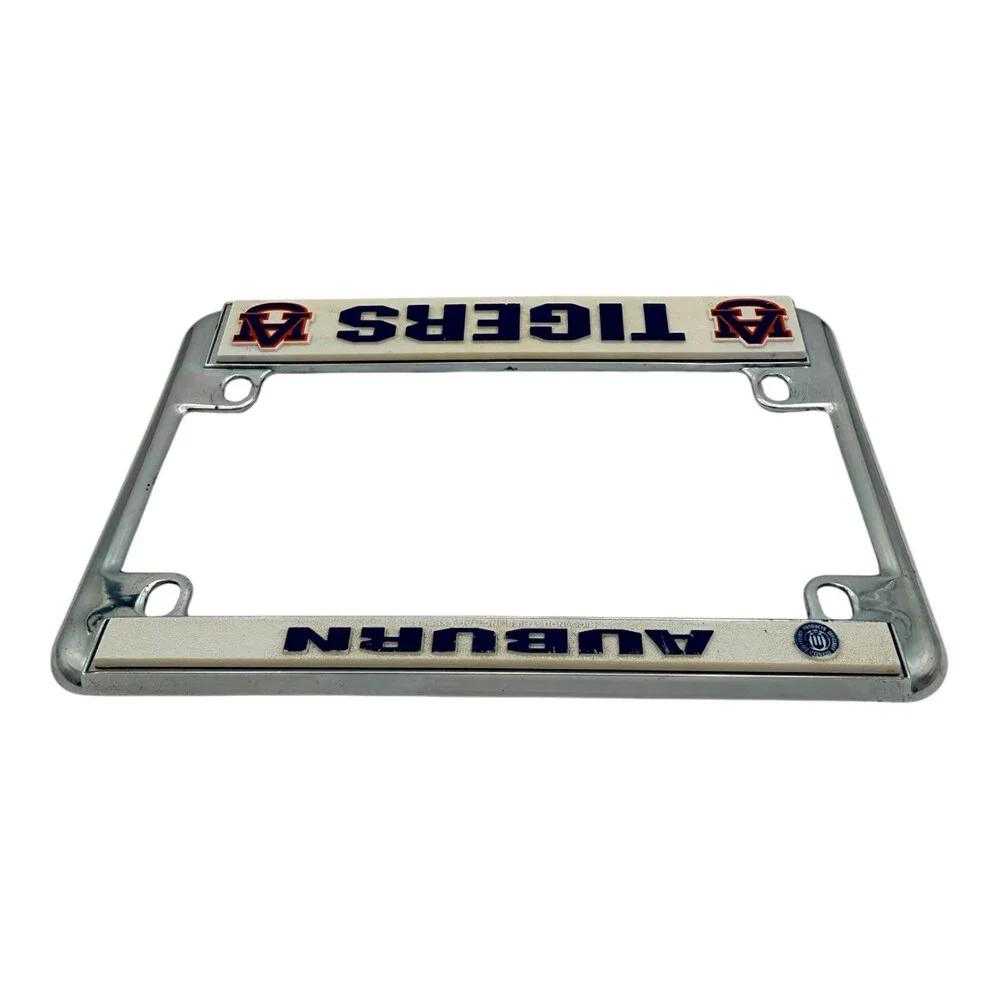 Officially Licensed Rico AUBURN TIGERS AU Motorcycle Chrome License Plate Frame
